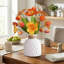 Ensemble de tulipes artificielles Real-Touch dans des vases en céramique, ensemble de faux arrangements floraux-1062223316
