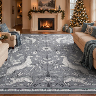 Tapis lavable pour animaux avec envers antidérapant Goldene Morris Woodland