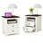 Nightstand  With Winston Porter Farmhouse Charging – 2 Drawers + Open Cabinet, 18"x18"x24" – Multi-Use End Table for Living Room, Bedroom or Office-1645069056-1645040090