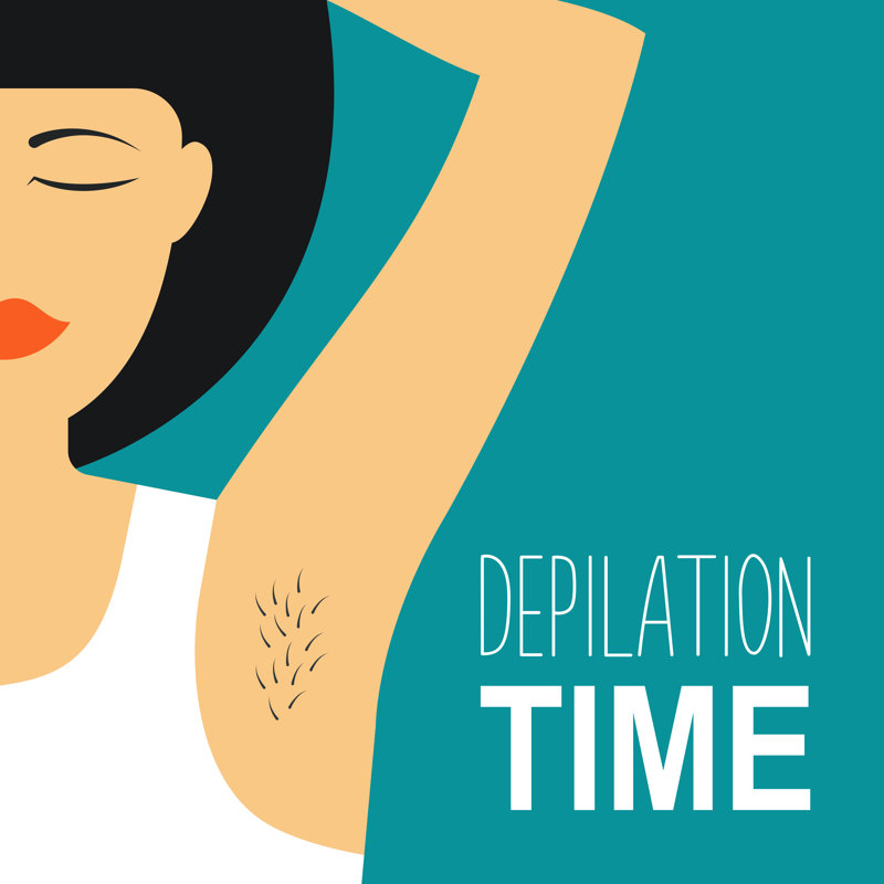 Depilation Vector Illustration by Teabrew - Wrapped Canvas Print, 30cm H x 30cm W