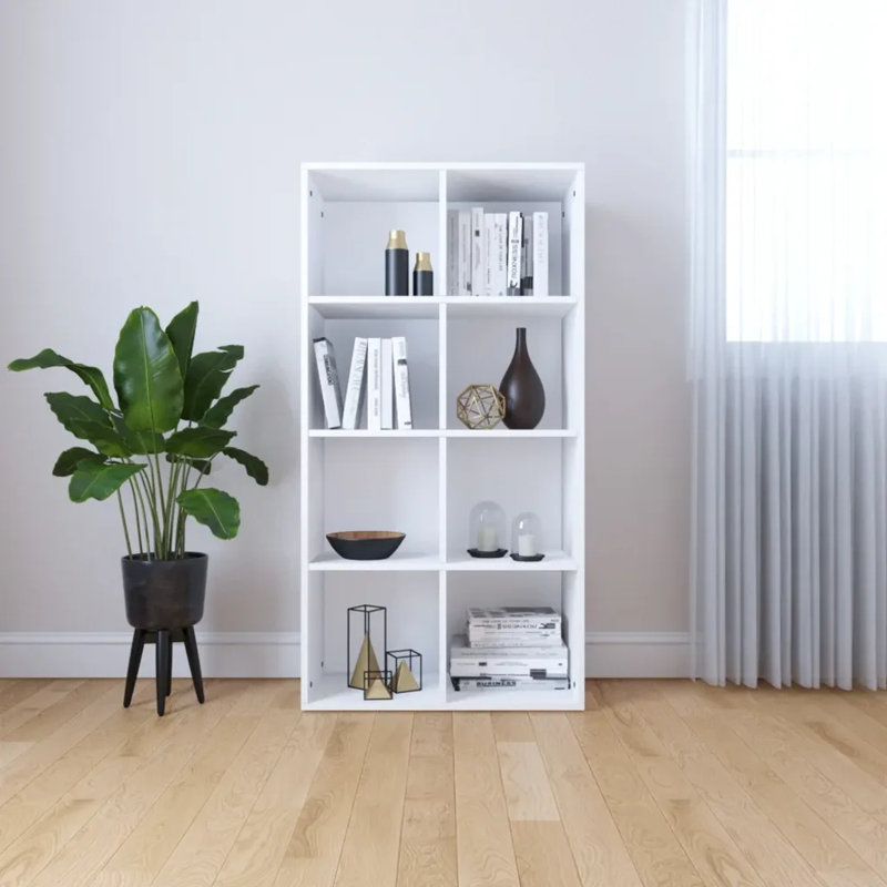 Abelia Bookcase, (3 Shelves) 114cmH x 36cmW x 30cmD, White
