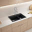 Liven SILGRANIT 33" L x 22" W Double Basin Drop-In/Undermount Kitchen Sink-98682033