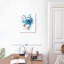 Blue Octopus Splash sur impression sur toile-969174803
