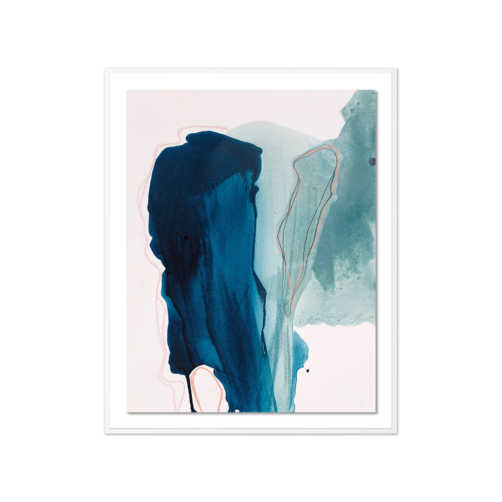 Depth by Kim Whiteside, White, 60" H x 48" W x 2.5" D