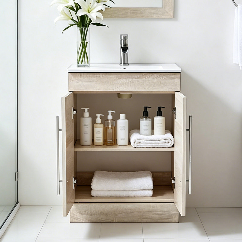 Simote 24'' Single Bathroom Vanity with Ceramic Top