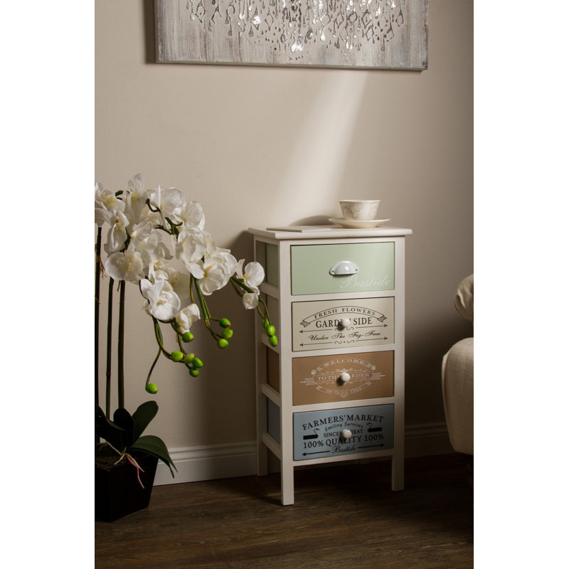 Milian Solid Wood 38cm W 4 - Drawer Chest of Drawers