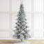 Sapin de Noël mince givré pré-éclairé-1861404138