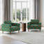 Chaise d'appoint en velours avec motif ouest africain et pieds en bois massif