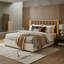 Pavira Walnut Upholstered Bed