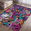 Tapis non tissé exquis au motif floral et géométrique aux couleurs vives pour une touche d'élégance dans n'importe quelle pièce