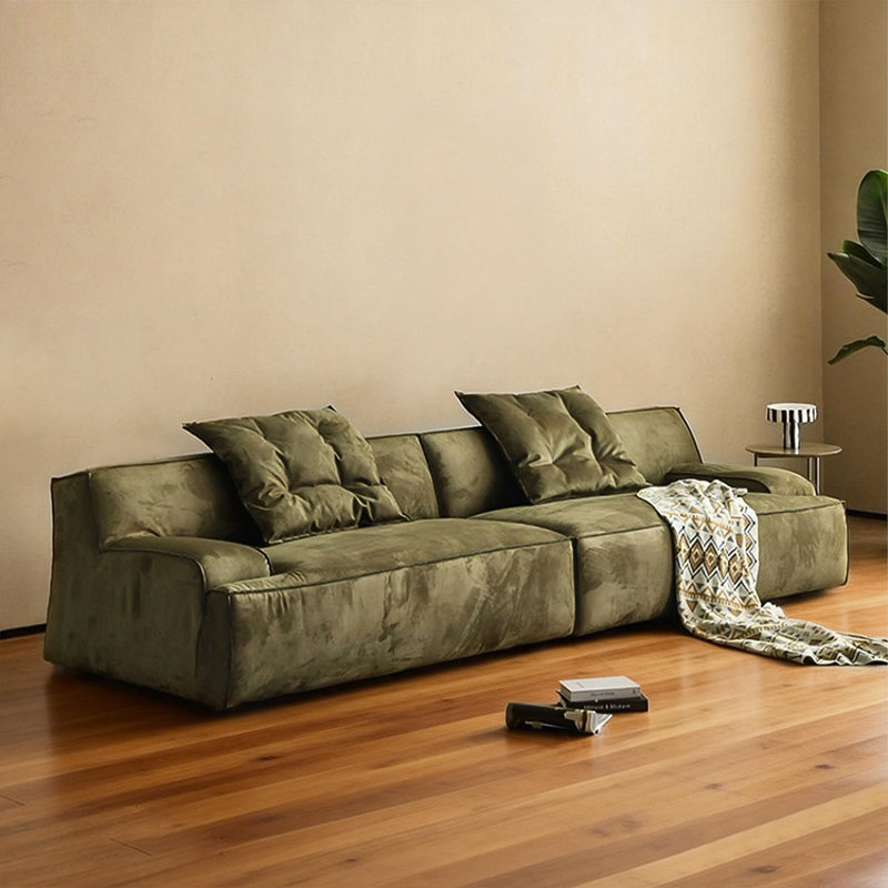 Green Solid wood Frame Modular Sofa cushion couch