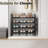 Shoe Rack Storage Organizer 4 Tier Free Standing Metal Shoe Shelf Compact Shoe Organizer with Side Bag for Entryway Closet Bedroom-1623151678