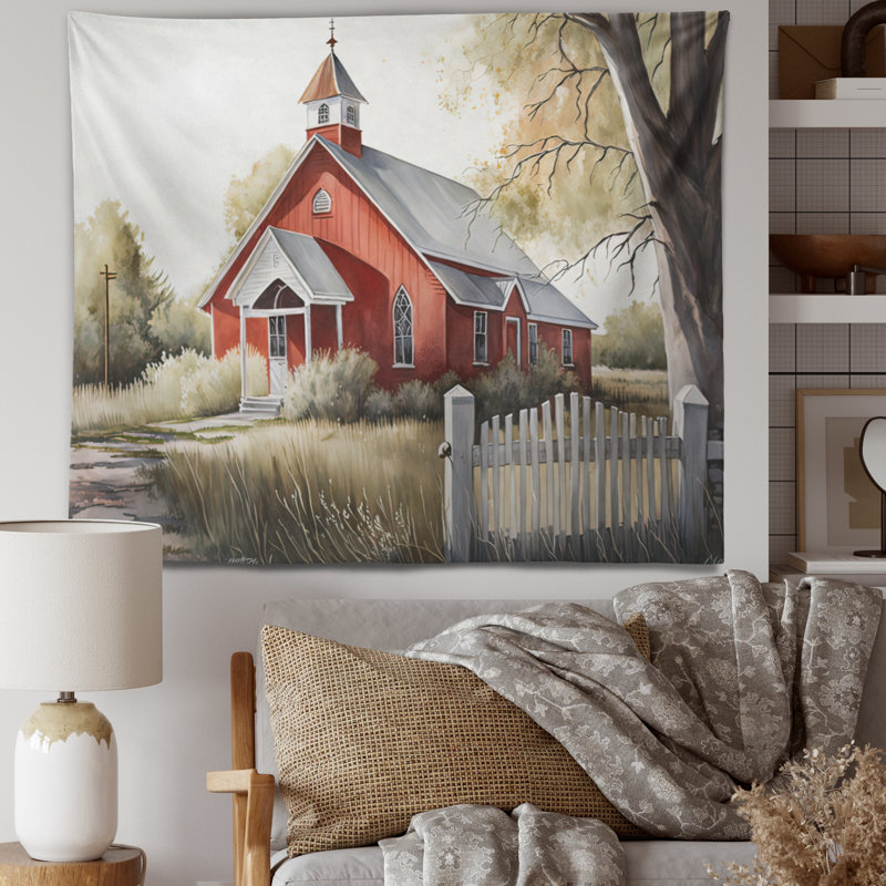 Tapisserie en polyester avec punaises, H 50 po x l 60 po