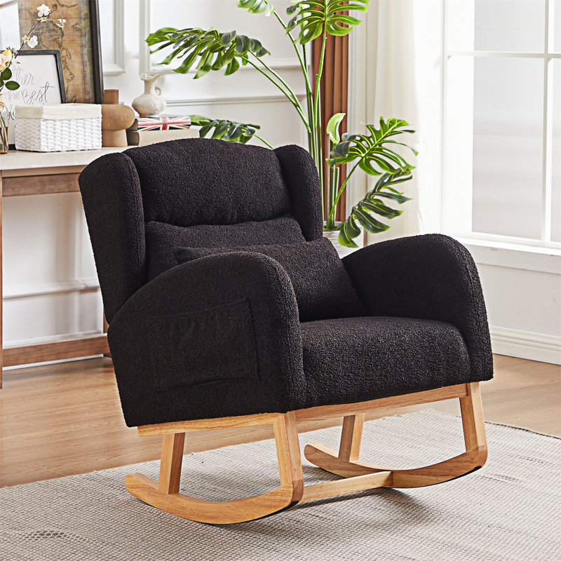 Chaise berçante d'appoint, Noir