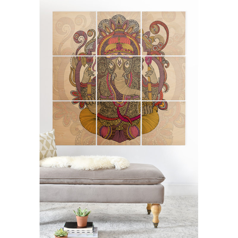 « lord ganesh », impression à multiples images sur bois