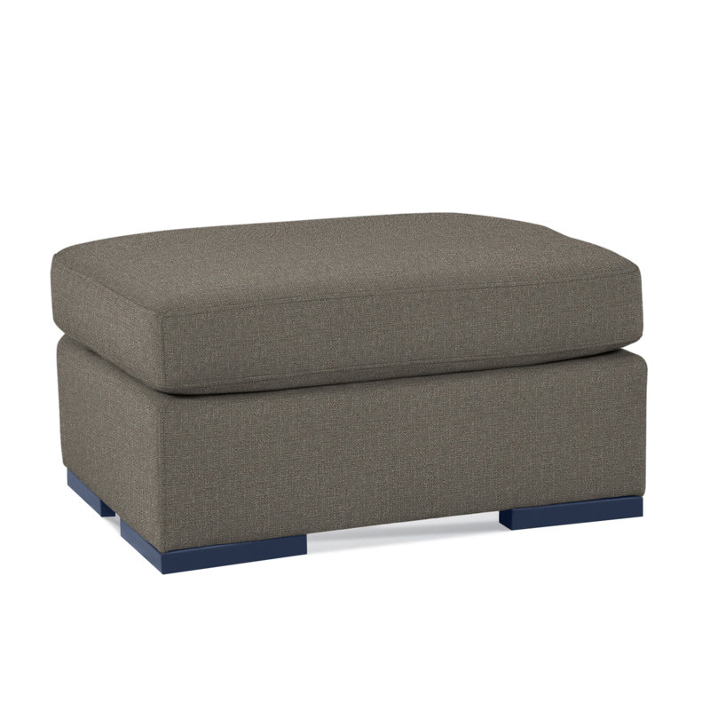 Memphis Ottoman, Gray Sugar Performance; 0863-84, Frost White
