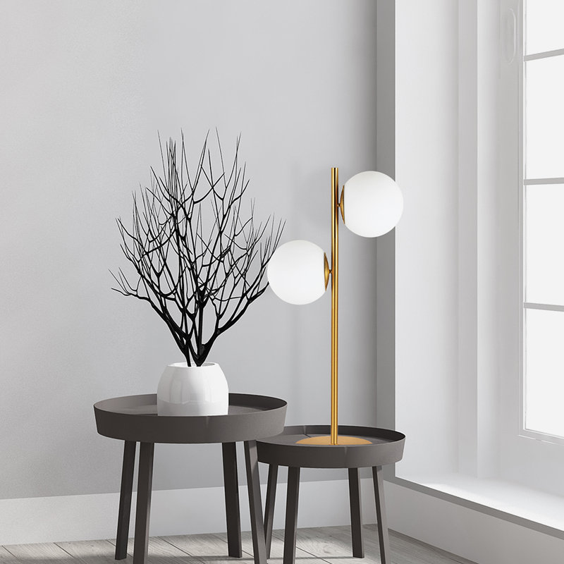 Jhada Metal Table Lamp, Aged Brass
