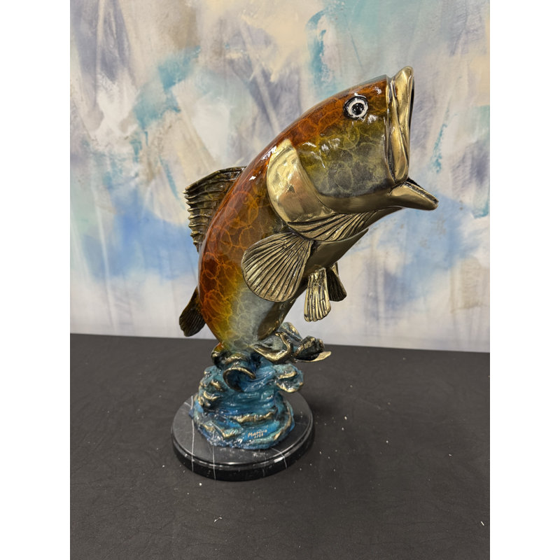 Sculpture en bronze coulé The Big Catch