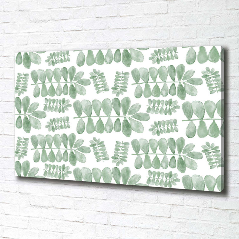 Green Leaves - Wrapped Canvas Print
