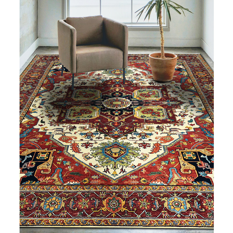 Wool Oriental Area Rug, Rectangle 6' x 9'