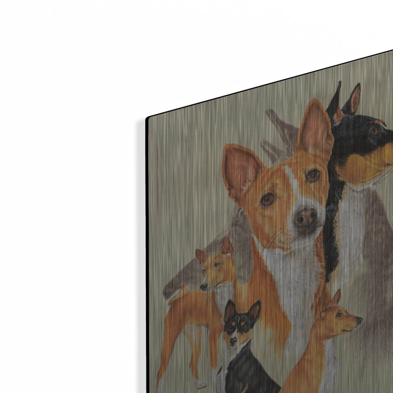 «Basenji and Ghost» par Barbara Keith, H 16 po x l 12 po