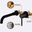 Robinet de salle de bain mural, or brossé, 2 trous, poignée en zinc, robinet à fixation dorée de qualité durable, utilisation, levier simple portée de 7,95 po, conception flexible-128134527