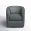 Holden 31.5" Wide Velvet Swivel Barrel Chair-956666789