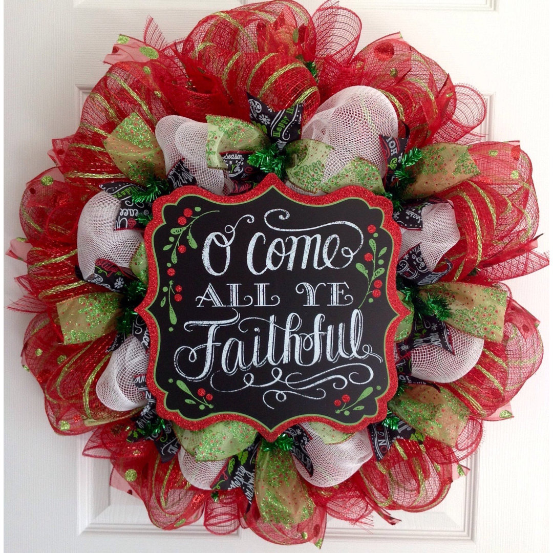 Come All Ye Faithful 24" Acrylic Wreath The Holiday Aisle®
