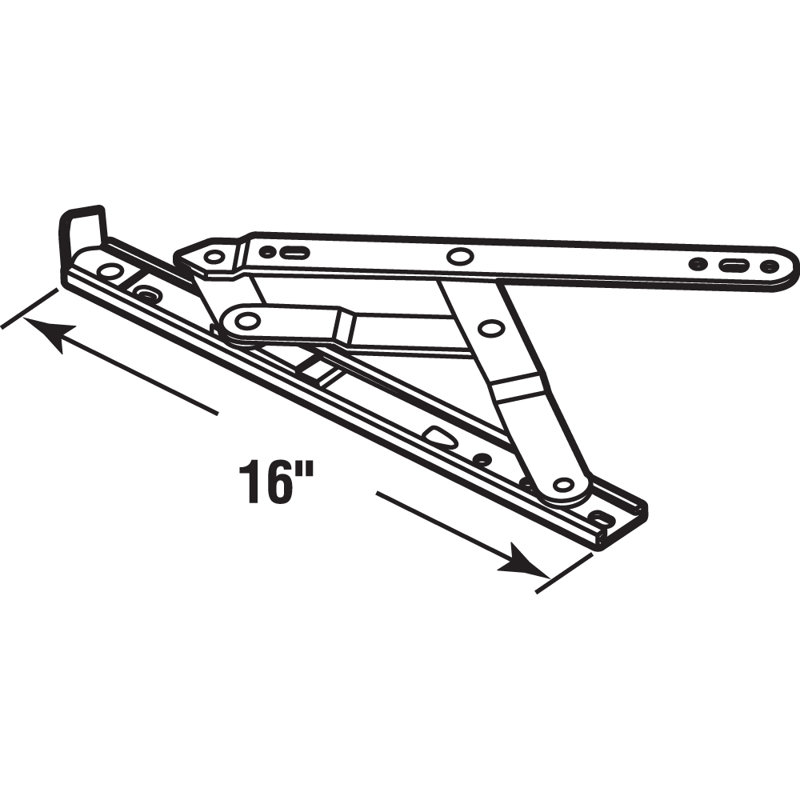 Prime-Line 16 in. 4-Bar Casement Hinge, Non-Handed