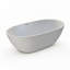 Baignoire profonde de 65 po à surface solide blanc mat avec contour antidérapant