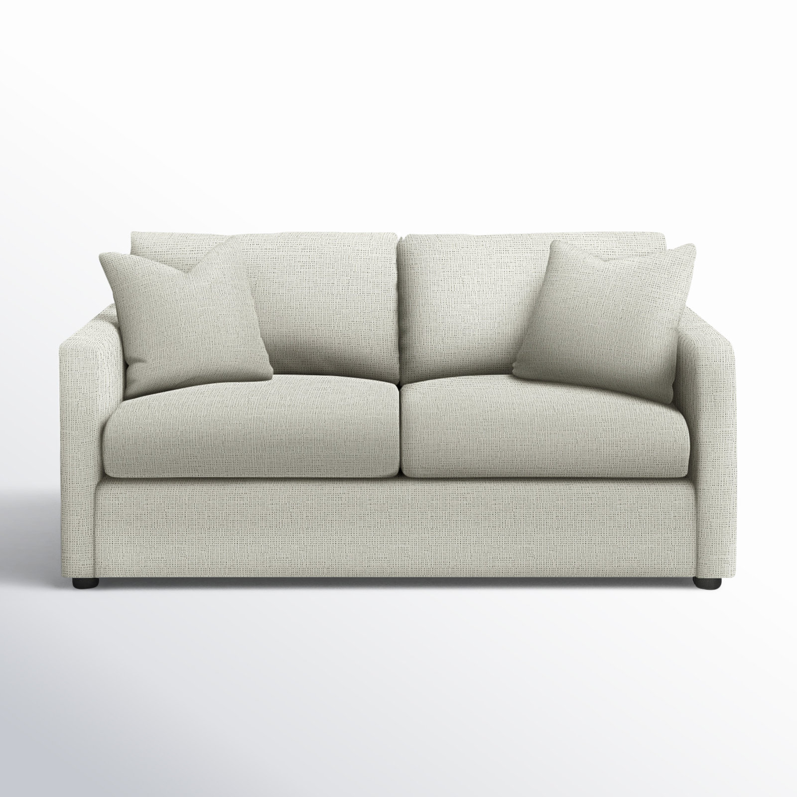 Godwin 67'' Upholstered Loveseat, Drusky Moonglow Sustain® Basketweave