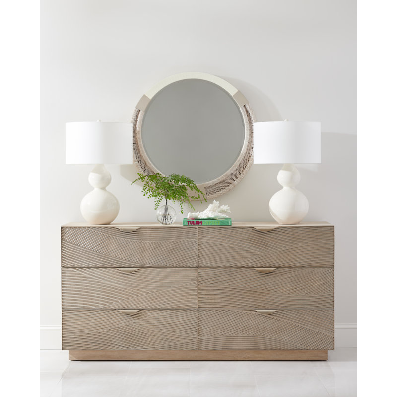 Water Oval Danish Cord Wall Mirror