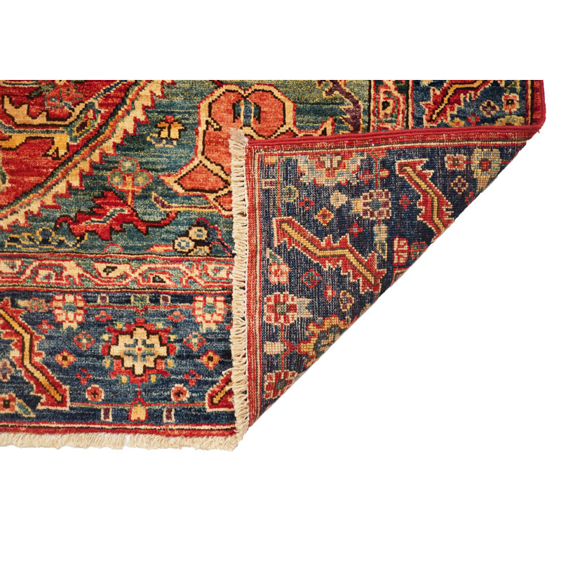 Aryana Wool Oriental Area Rug in Red