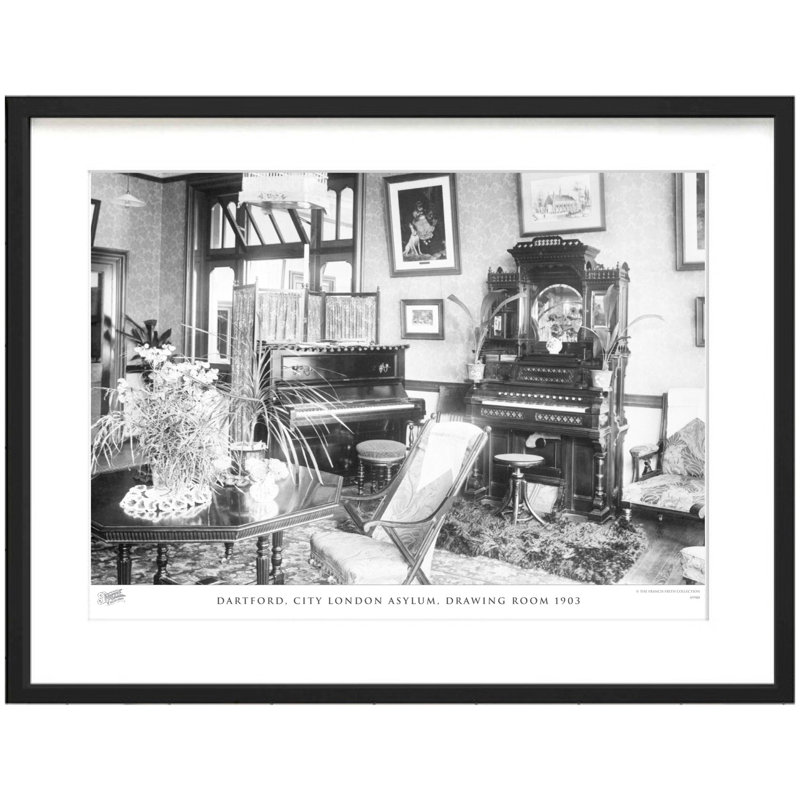 Dartford, City London Asylum, Drawing Room 1903 - Single Picture Frame Print, 28cm H x 36cm W x 2.3cm D