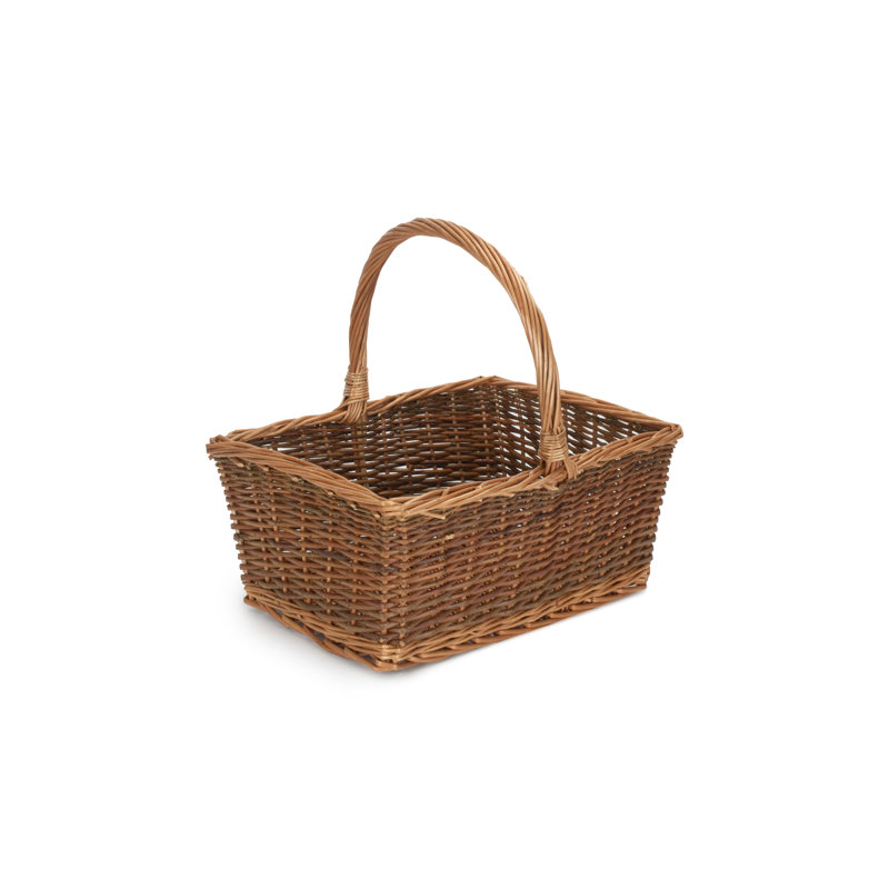 Lily Manor Wicker Unpeeled Willow Shopper Basket, 38cm H x 42cm W x 35cm D