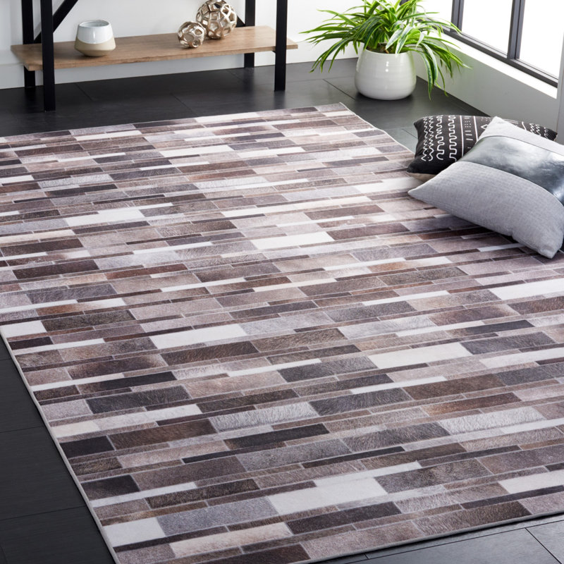 Ashawna Performance Machine Washable Geometric Rug, Rectangle 5' x 8'