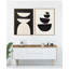 «White Geometric Abstract» et «Black Geometric Abstract», ensemble d'art encadré sur toile par juillet-1775512951