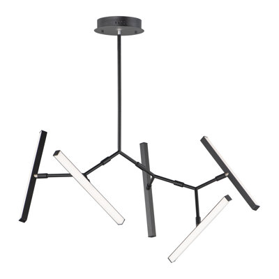 Fissell 5 - Light Black LED Geometric Pendant