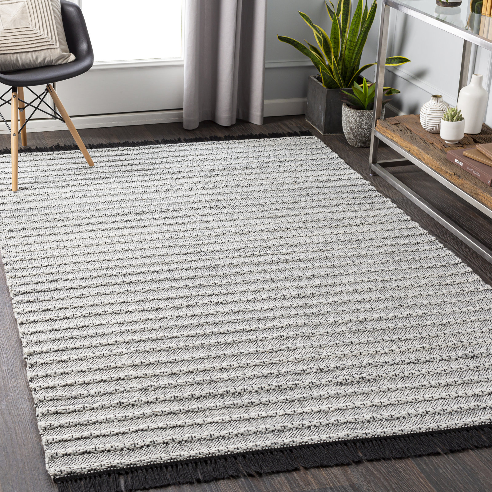 Lorenzo Hand-Woven Striped Rug, Rectangle 8' x 10'