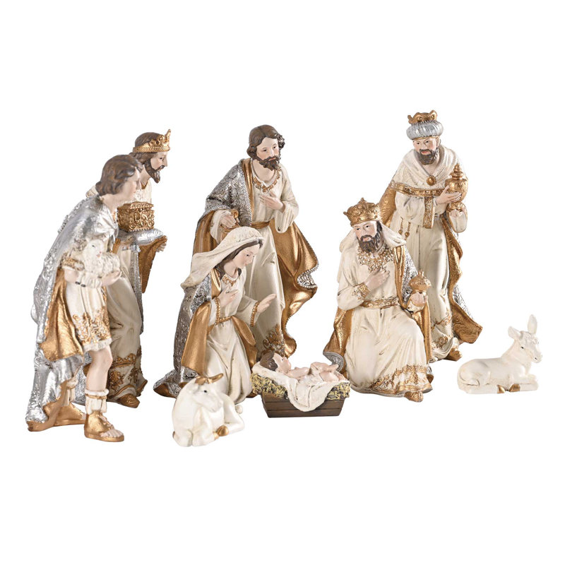 Crèche de la Nativité, animal, or, 7,75 H