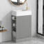 Meuble-lavabo de salle de bain avec lavabo, meuble-lavabo avec tablette, orientation gauche ou droite-252706298