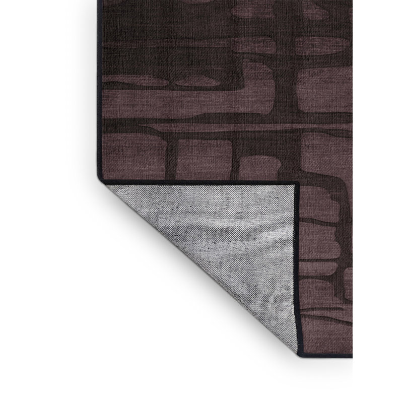Tapis noir lavable à la machine, Carré 8 pi