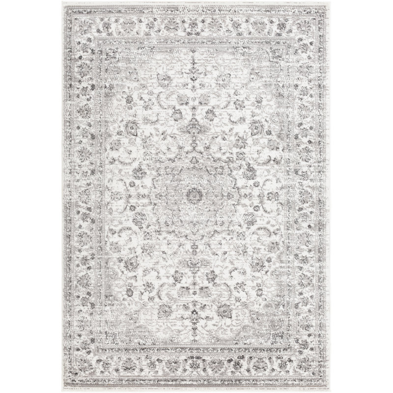 Hinderliter Light Grey/Blue/White Rug, Rectangle 200 x 274cm
