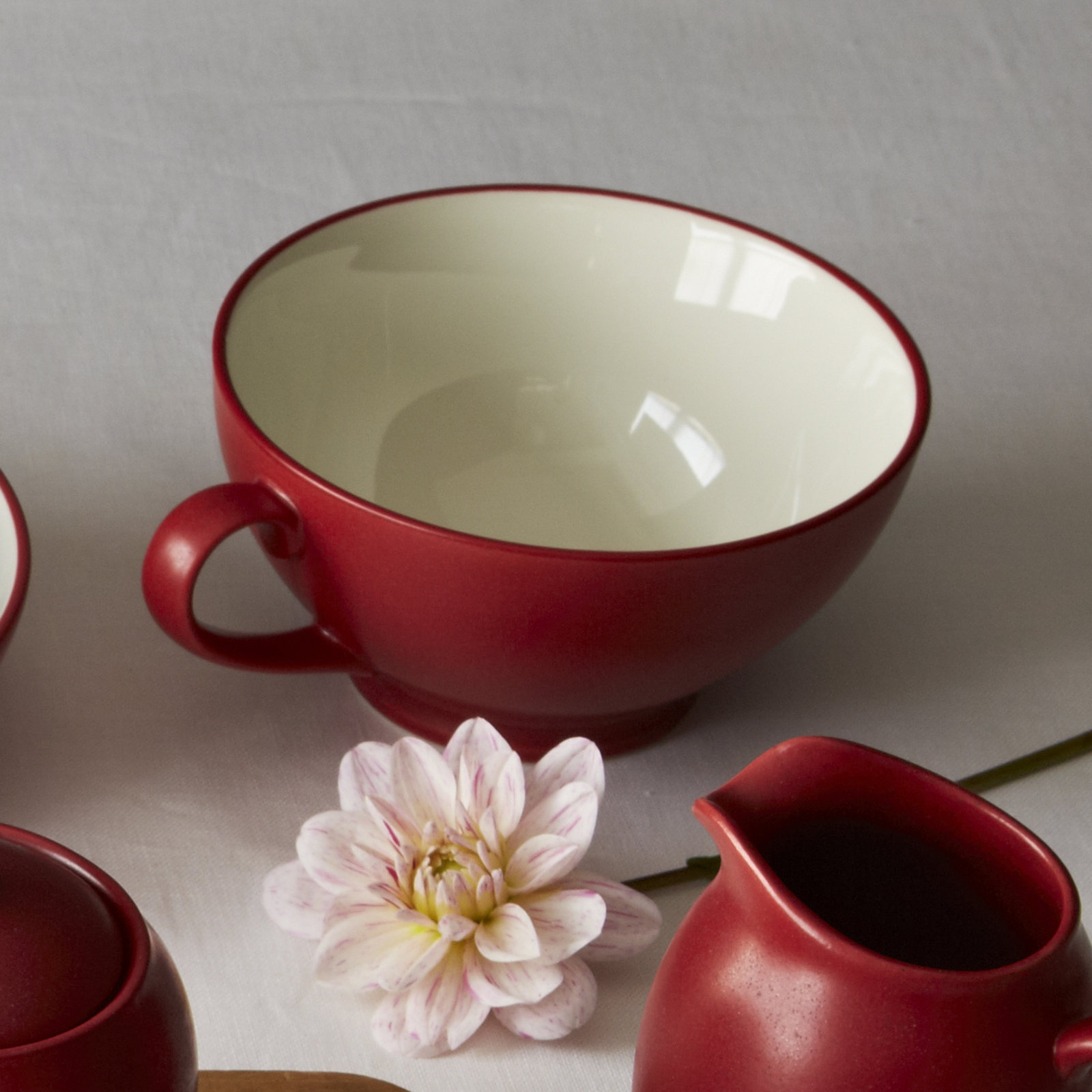 Noritake Colorwave Handled Bowls, 5-1/2", 18 Oz., Raspberry