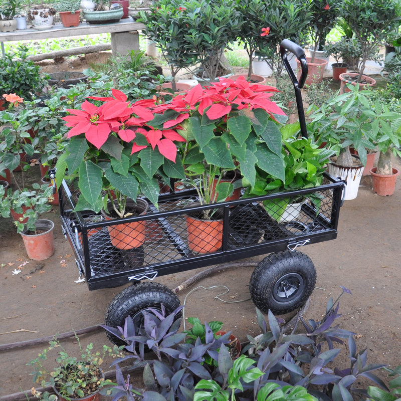 Les chariots de chariot de jardin facilitent le transport du bois de chauffage TC1840BKG