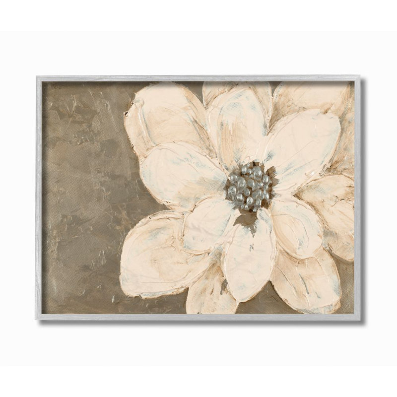 « abstract fleur collage painting », impression sur toile, H 11 po x l 14 po x P 1,5 po, Estampe numérique Farmhouse