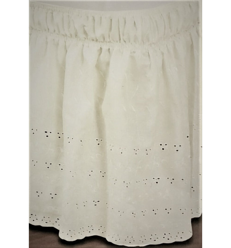 Salter Ruffled Bed Skirt, White