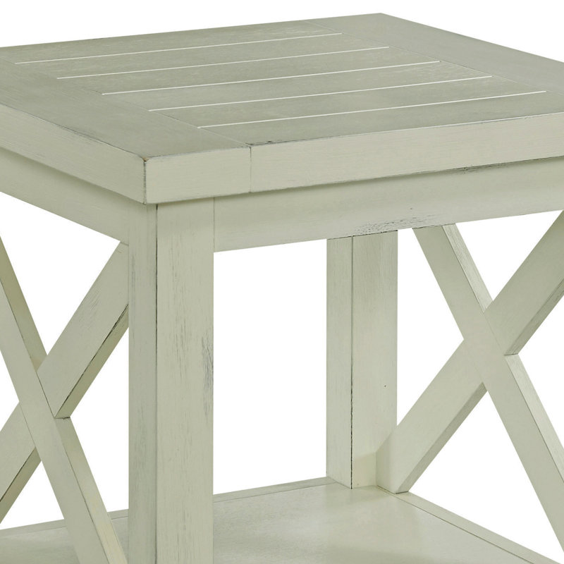 Seaside White Mahogany 22" Square End Table