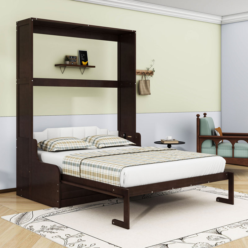 Lit escamotable mural Murphy avec coussin, Espresso
