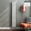 iBathUK Princia Vertical Double Oval Panel Radiator Angled Valve-788497205-788497207
